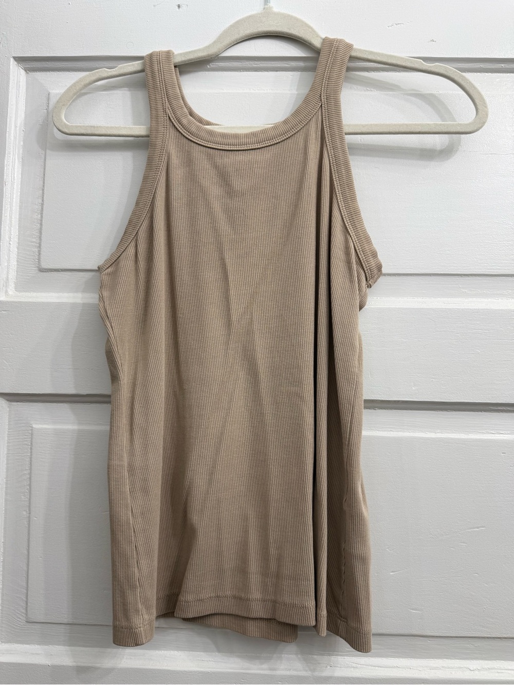 H&M Ribbed Tank Top in Light Beige